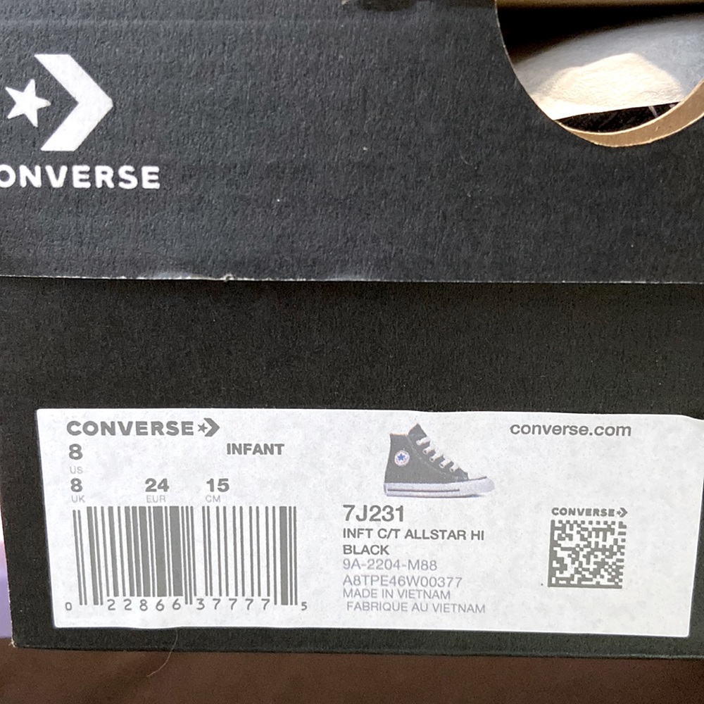 NWB Converse High Top Black